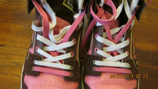 Pink and Brown Sneakers