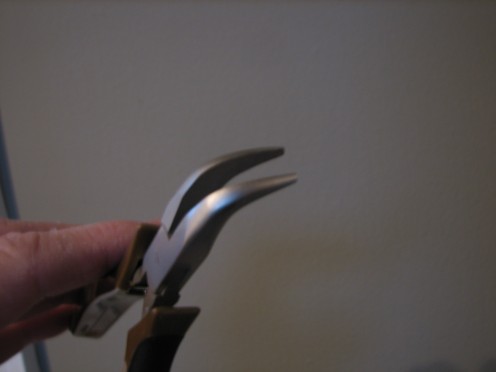 curved nose pliers with smooth flat grip