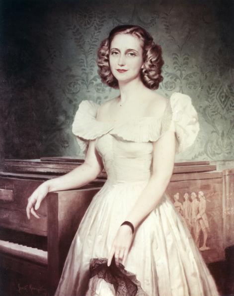 Margaret Truman in this official  government portrait. Probably in her early twenties.