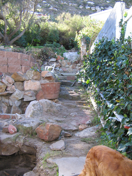 up to the second pond