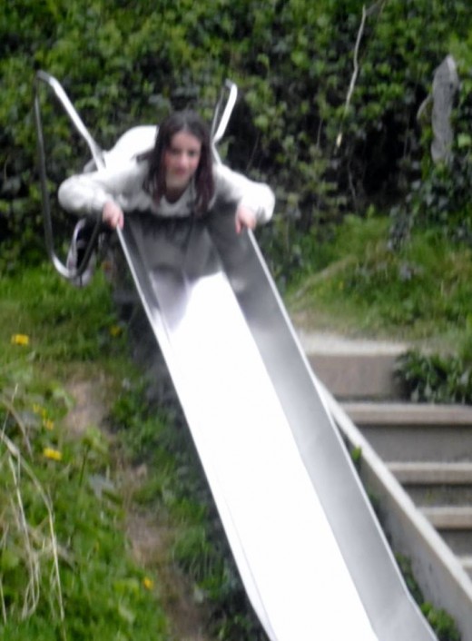 Ellie sliding away!!!