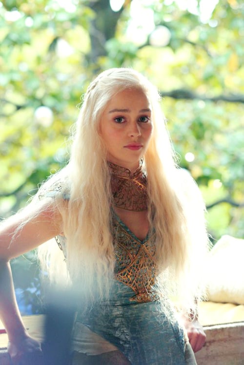 Daenerys Targaryen in a Soft Blue Dress
