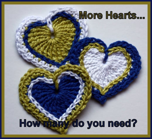 Over run by crochet hearts?  There's nothing to do but try to sell them!