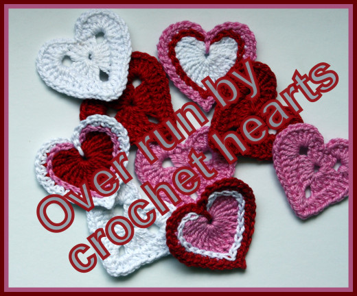 What do you do with 100's of crochet hearts?  You sell them of course....