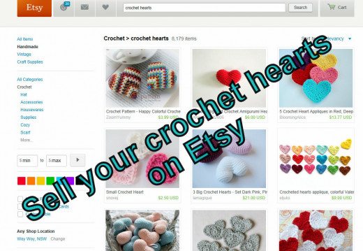 Too much crochet?  Try selling it online at Etsy