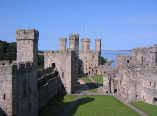 Caernarfon Castle was one of several castles that fell to Glyndwr during his uprising in the early 15th century.
