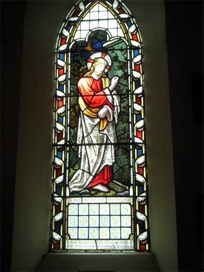 Beautiful stained glass window in the Church.