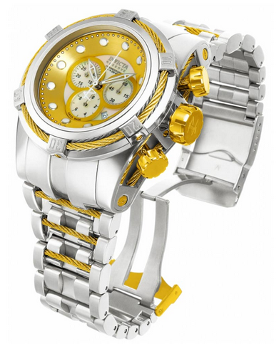 Invicta 12746 Men's Reserve Bolt Zeus Gold Tone Dial Steel Bracelet Chronograph Dive Watch