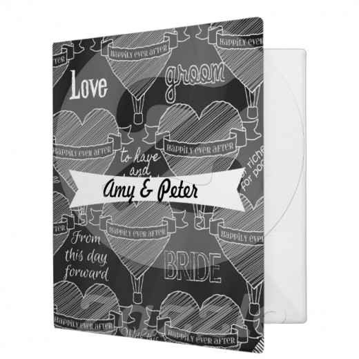Wedding planner binder: covered in wedding words and vows, and easily personalized.  