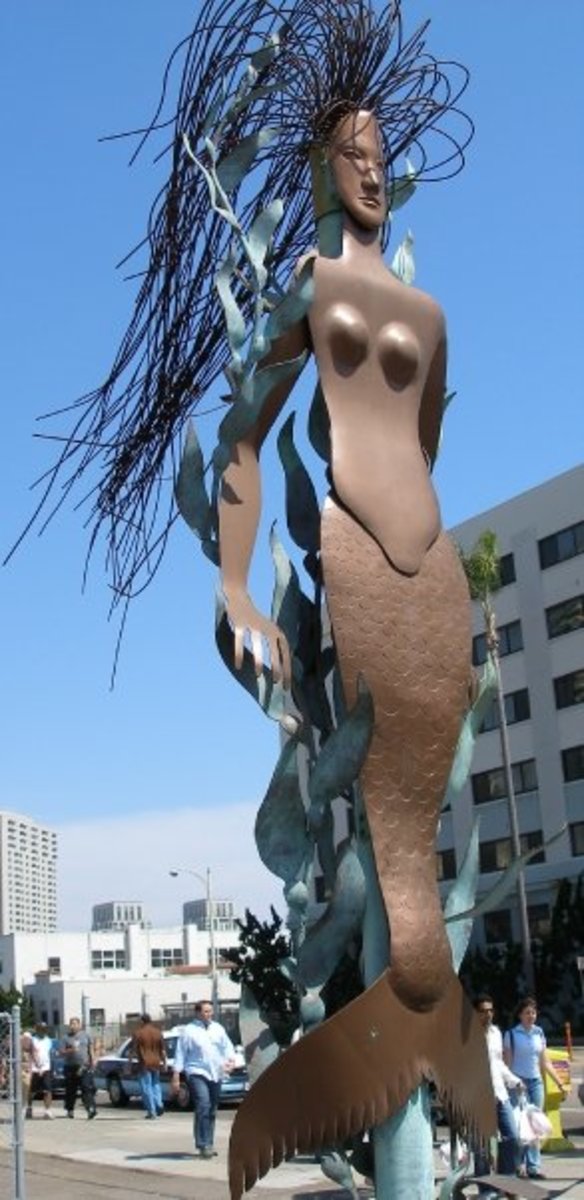 Another public art piece of a mermaid