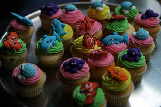 Super Cute Cupcakes for kids' Under the Sea inspired parties!