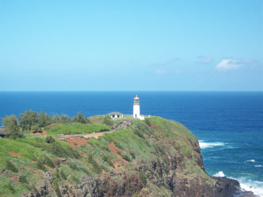 The lighthouse is an ocean icon.