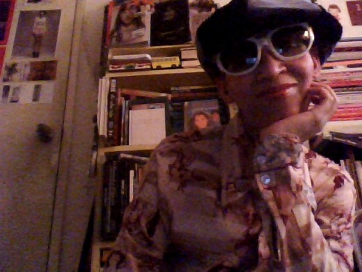 Victoria Moore in her favorite polyester shirt.