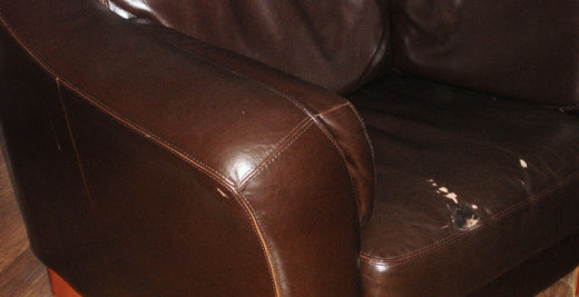 Common Damage to Bonded Leather after use in high traffic areas