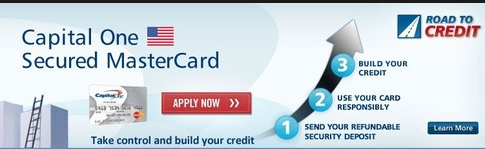 Secured first time credit card