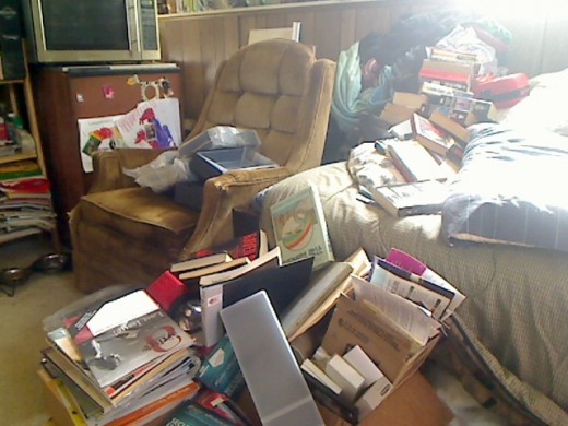 After writing "Spring Cleaning for the Mobility Impaired" Hub, I got my taboret and table. Somehow the clutter expanded into complete chaos, Some Assembly Required...