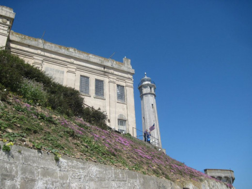 Lighthouse and corner of main prison house.