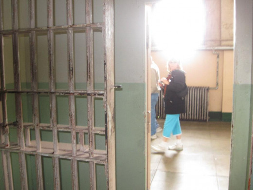 Taken from inside one of the solitary cells.
