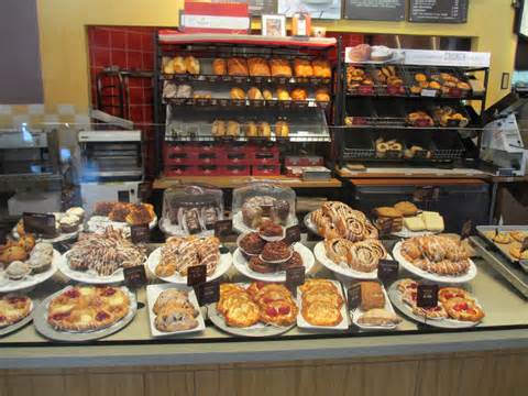 Pastry showcase at Panera Bread