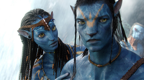 Blue aliens are a common motif in contemporary science fiction and fantasy genres 