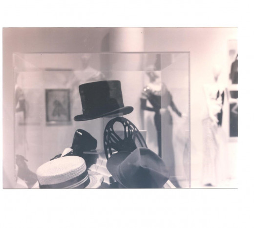 Fred Astaire's Hats and Shoes. Photo taken by Victoria Moore at a Costume Exhibit at the Fashion Institute of Design and Merchandising.