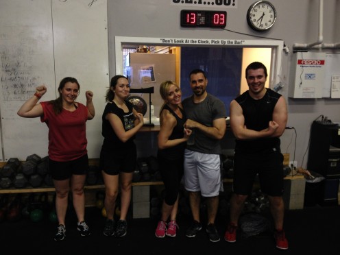 Two boys have been doing Crossfit. We three girls decided to try it out for a month.