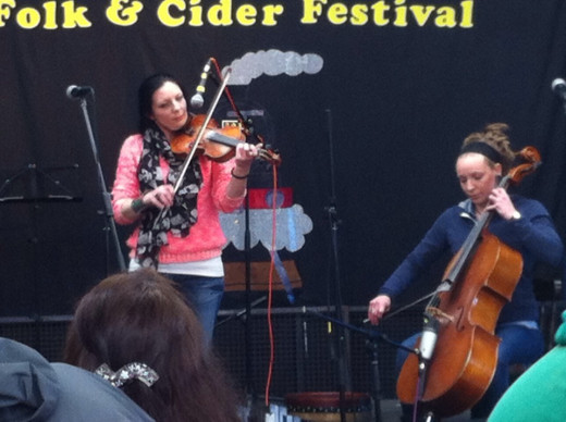 Rosie and Lucy of The Coggle Sisters in full swing.