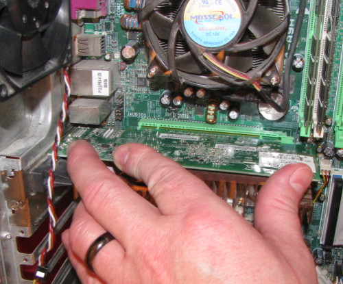 Once you've replaced your video card, you should once again make sure that everything is plugged in securely. Sometimes bumping a wire is enough to dislodge it, especially with SATA connectors. Once you've replaced your video card, you should once again make sure that everything is plugged in securely. Sometimes bumping a wire is enough to dislodge it, especially with SATA connectors.