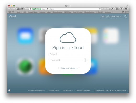 iCloud access from a browser
