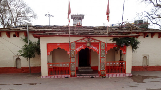 Nanda Devi temple from the front