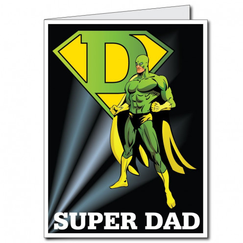 2'x3' Giant Superhero Father's Day card with envelope