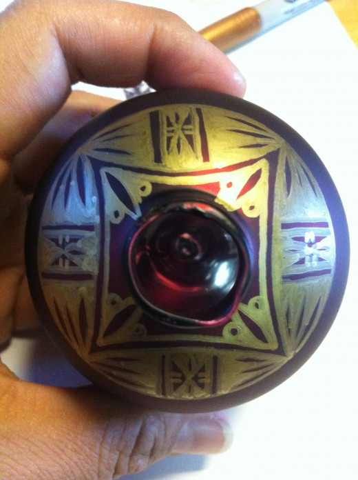 Ornament decorated with a metallic Sharpie marker