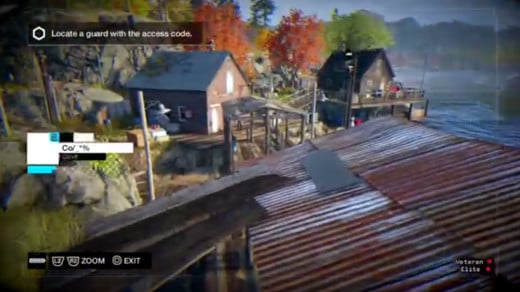Aiden looks for ways to mess with the guards ot the Pawnee ctOS Centre in Watch_Dogs.
