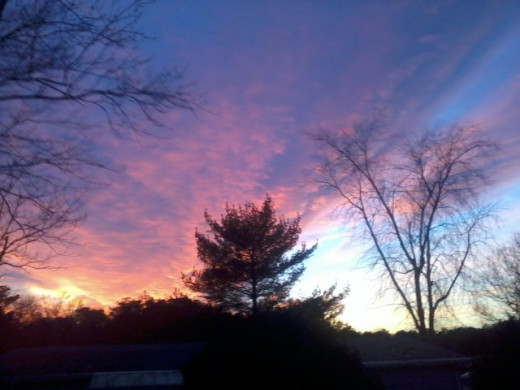 A shot out my back door of just one more beautiful Sunset.