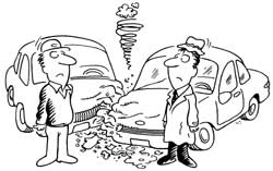 Accident situation could be stressful