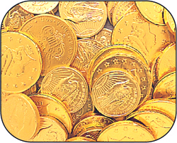photo credit, The Candy Warehouse. Chocolate Coins available at The Candy Warehouse.