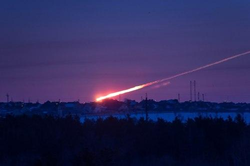 Cell Phone Image of Russian Fireball 