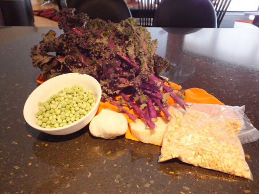 Gathering the ingredients.