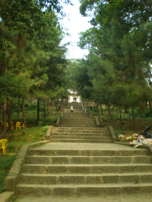 The path leading up to the temple complex