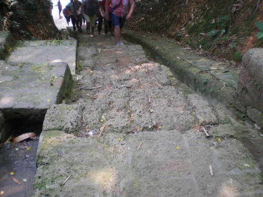 The steps leading to the temple complex
