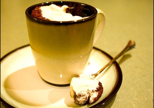 Whipped cream melting into this cake is so delicious!
