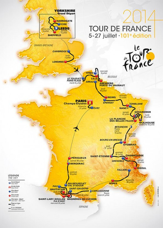 Tour de France 2014 Map