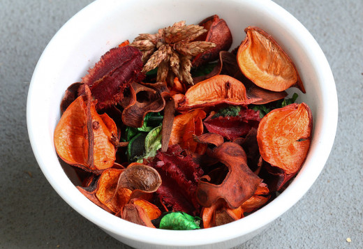 Potpourri can be made using an interesting variety of plant based materials. 