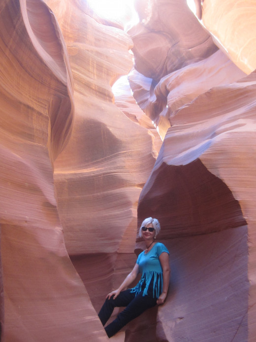Bella inside Lower Antelope Canyon, Arizona