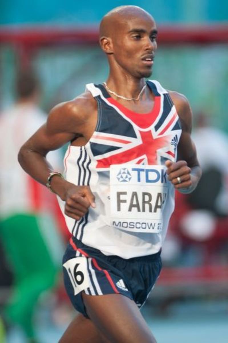 Mo Farah during 2013 World Championships in Athletics in Moscow.