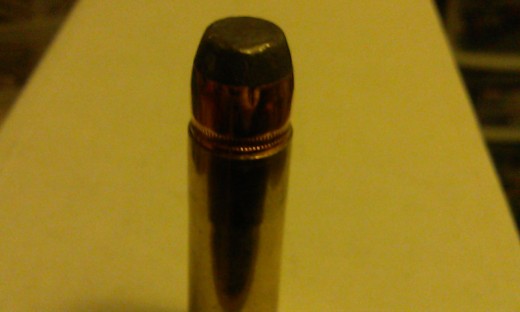 Flat Nose Soft Point (FNSP) .50 Beowulf cartridge 