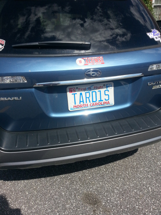 Awesome license plate on a BLUE car at WCU (yeah WCU loves Doctor Who)