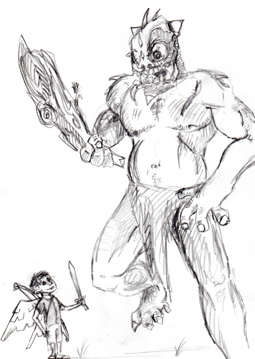 A child believes he can topple giants.