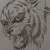 Trying to draw a Tiger head which ended up looking more like a Thundercat.