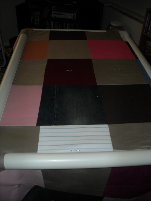 An Upcycled Quilt How to Make a Quilt Using Shirts, Pants, and a Sheet